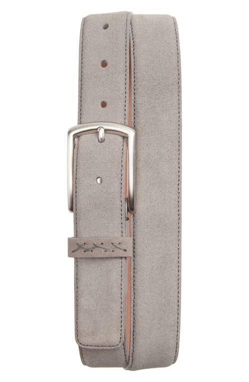 ZEGNA Free Size Vicuna Lined Suede Belt in Dark Grey at Nordstrom, Size 105
