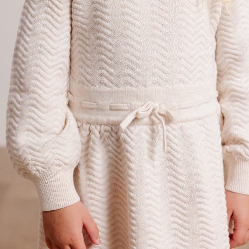 Hope & Henry Baby Girls' Organic Balloon Sleeve Sweater Dress, Infant In Light Oatmeal Heather