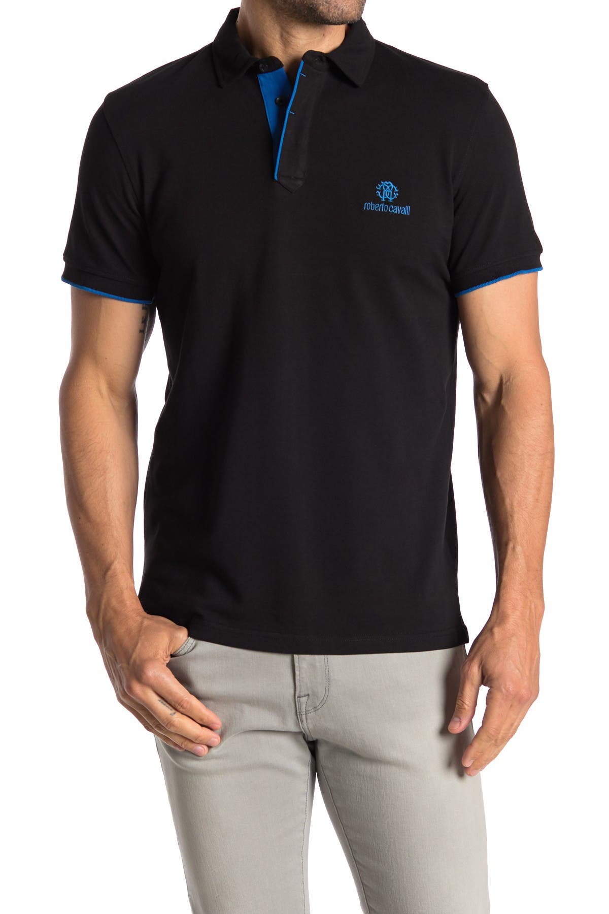 Roberto Cavalli Logo Pipe Trim Cotton 