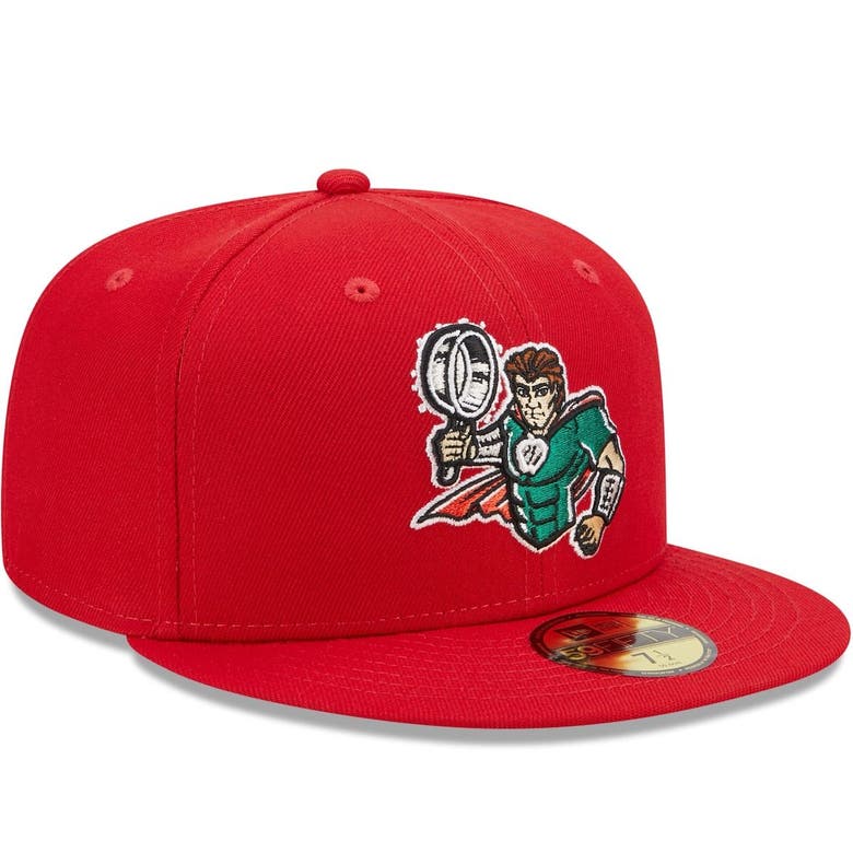 New Era Red Fort Wayne Tincaps Marvel X Minor League 59fifty Fitted Hat