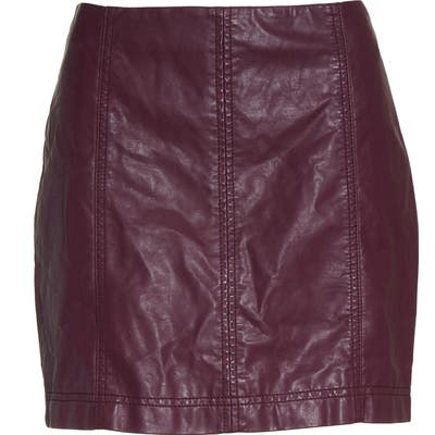 Free People Modern Femme Faux Leather Miniskirt