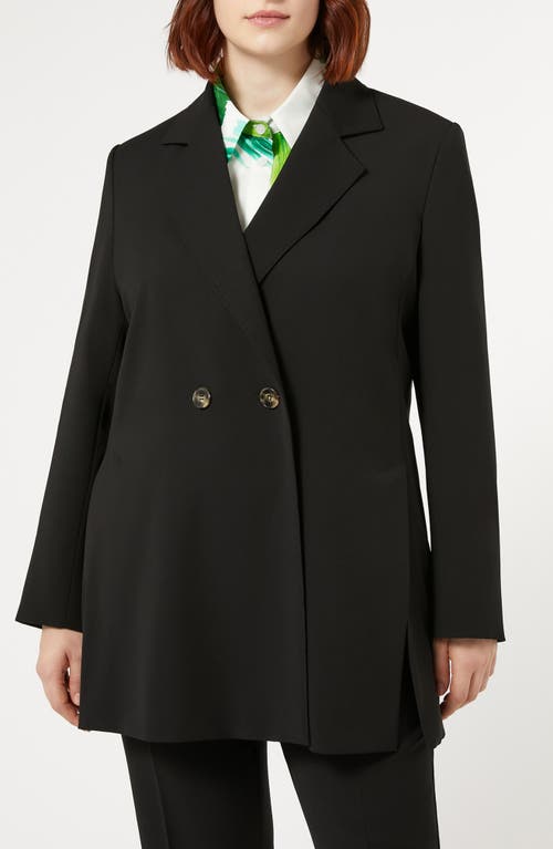 MARINA RINALDI MARINA RINALDI ZAINO VIRGIN WOOL CREPE SATIN BLAZER 