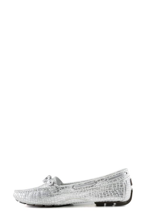 Shop Marc Joseph New York Cypress Hill Driving Loafer In Metallic Silver Gator