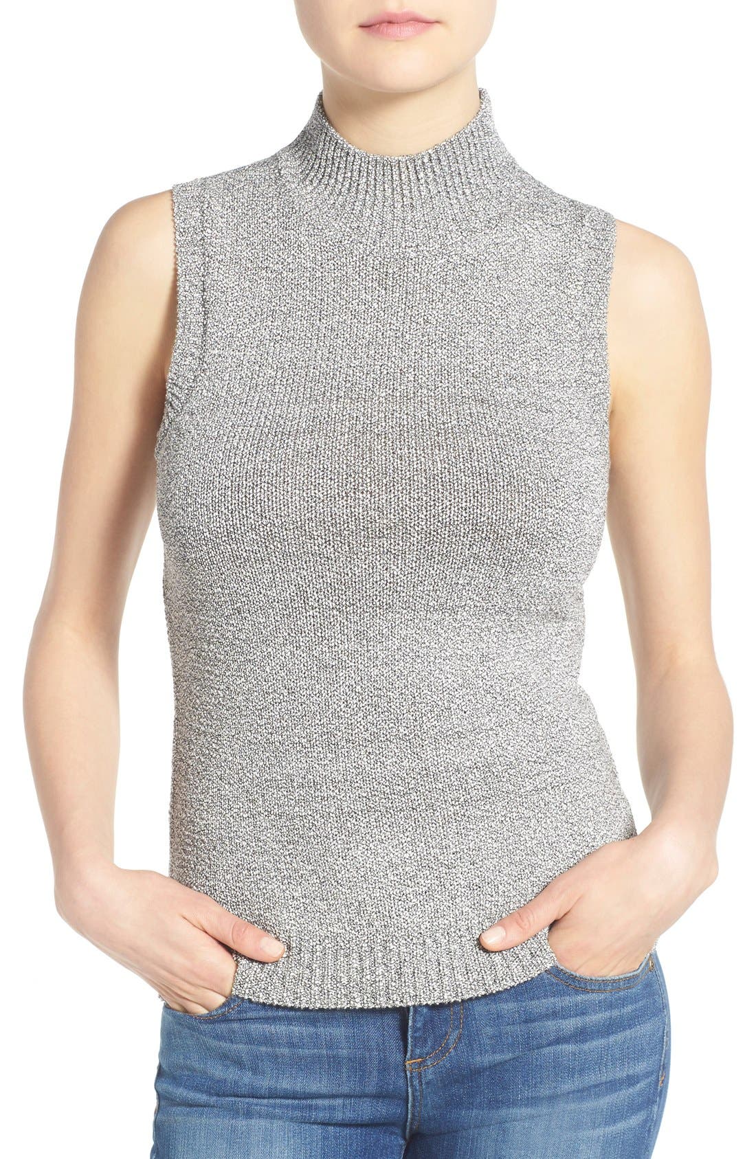 Halogen® Mock Neck Sleeveless Sweater (Regular & Petite) Nordstrom