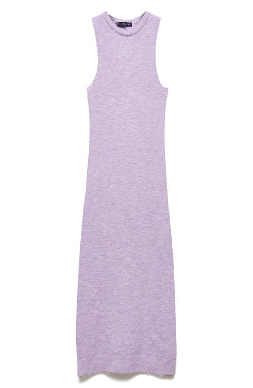 Shop Mango Sleeveless Knit Midi Dress In Light/pastel Purple