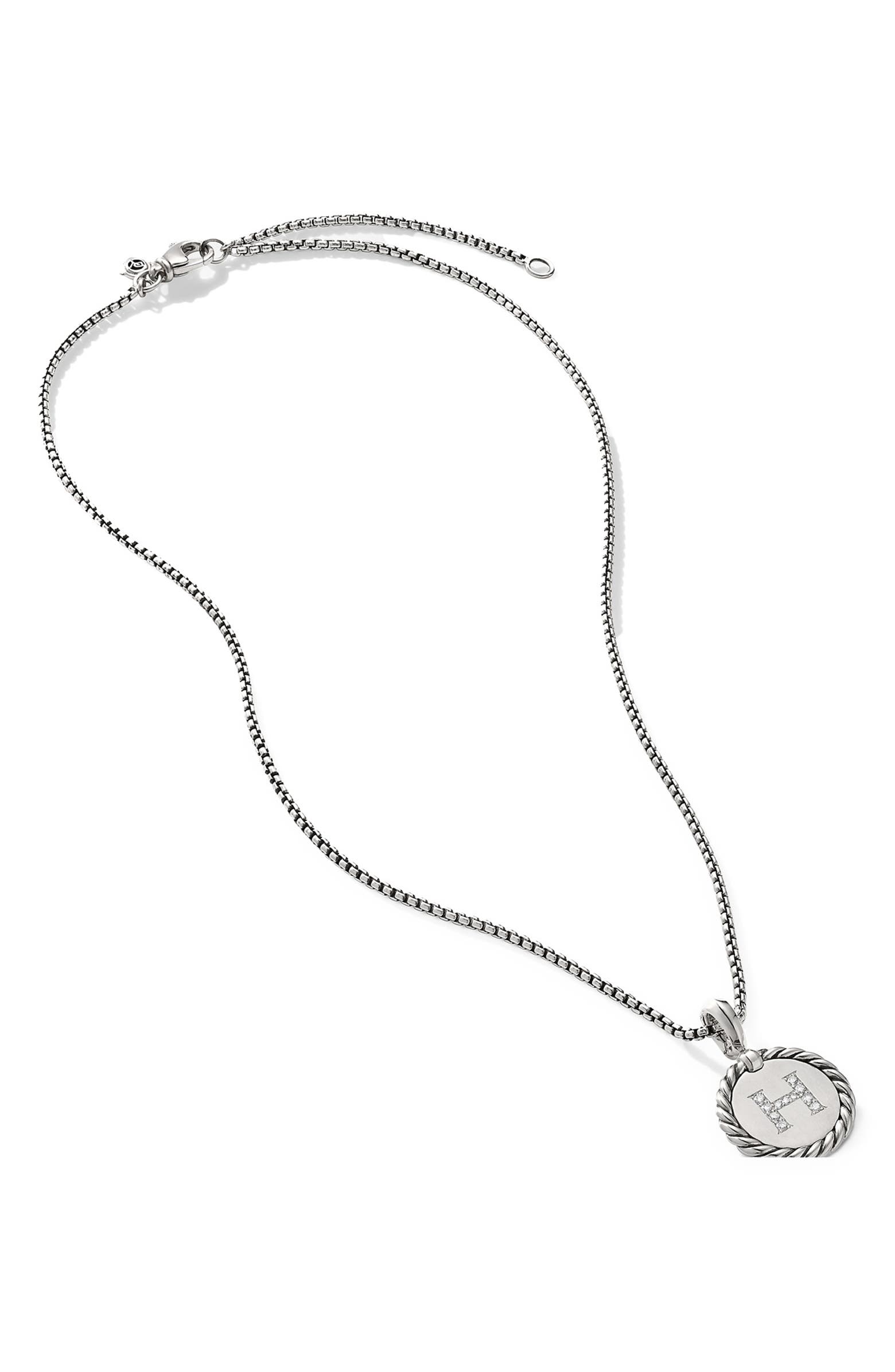 David Yurman Initial Charm Necklace with Diamonds | Nordstrom