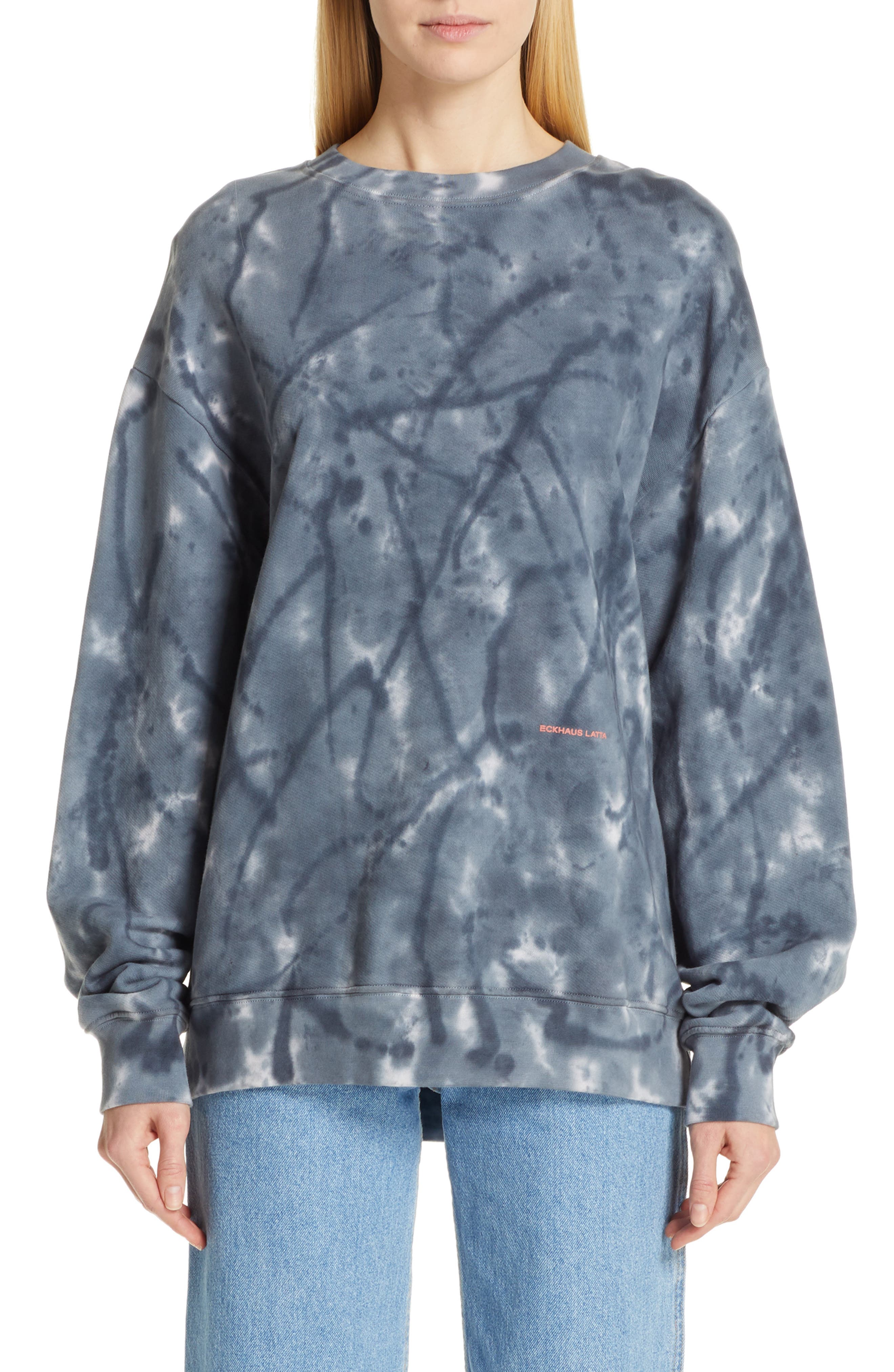 Eckhaus Latta Tie Dye Sweatshirt, Blue