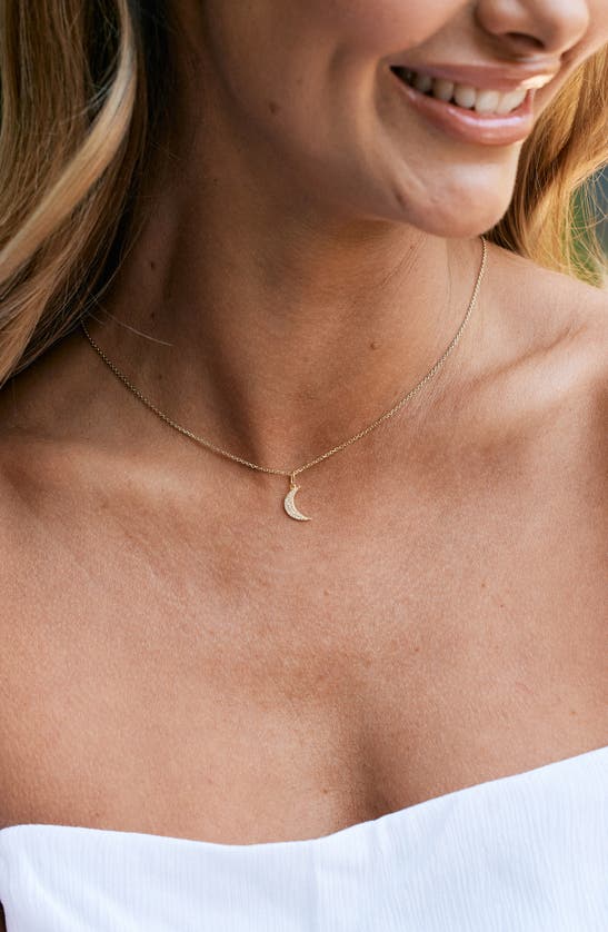 Brook & York Adeline Moon Pendant Necklace In Gold