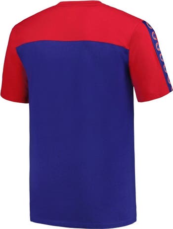 PROFILE Men's Profile Red/Royal Chicago Cubs Big & Tall Yoke Knit T-Shirt