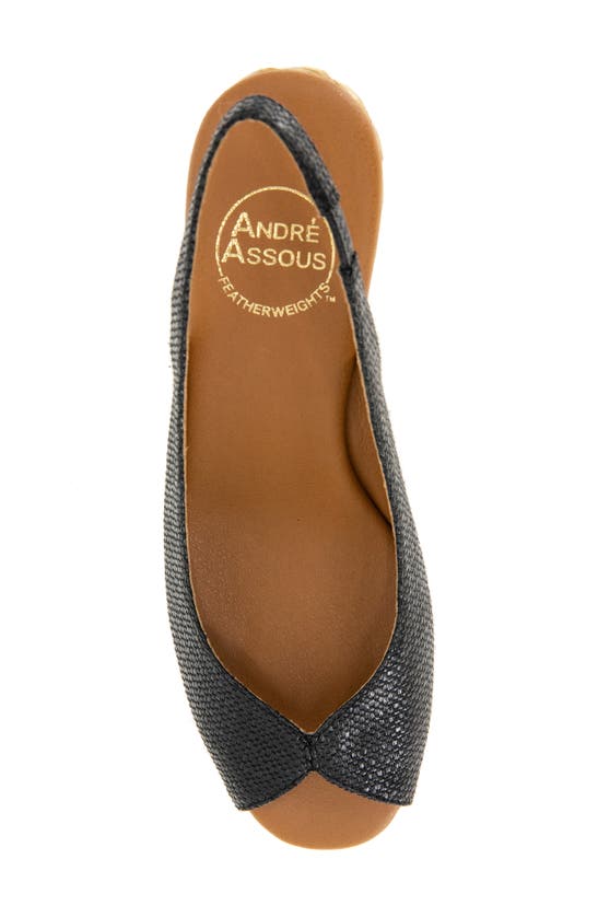 Shop Andre Assous André Assous Kimy Slingback Wedge Sandal In Black