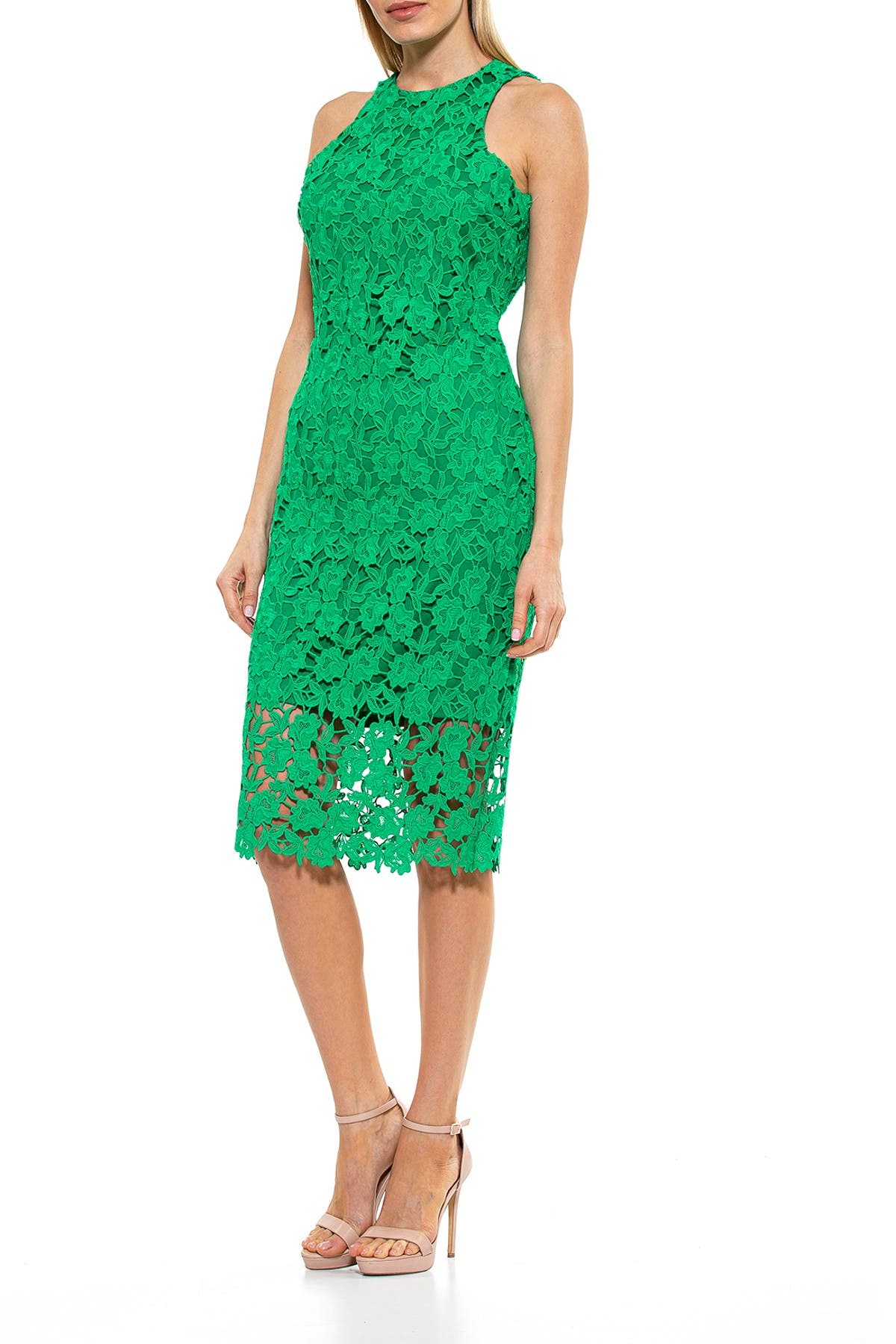 alexia admor floral lace midi dress