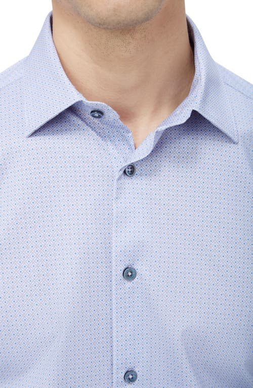 Shop Bugatchi James Ooohcotton® Print Button-up Shirt In Lilac