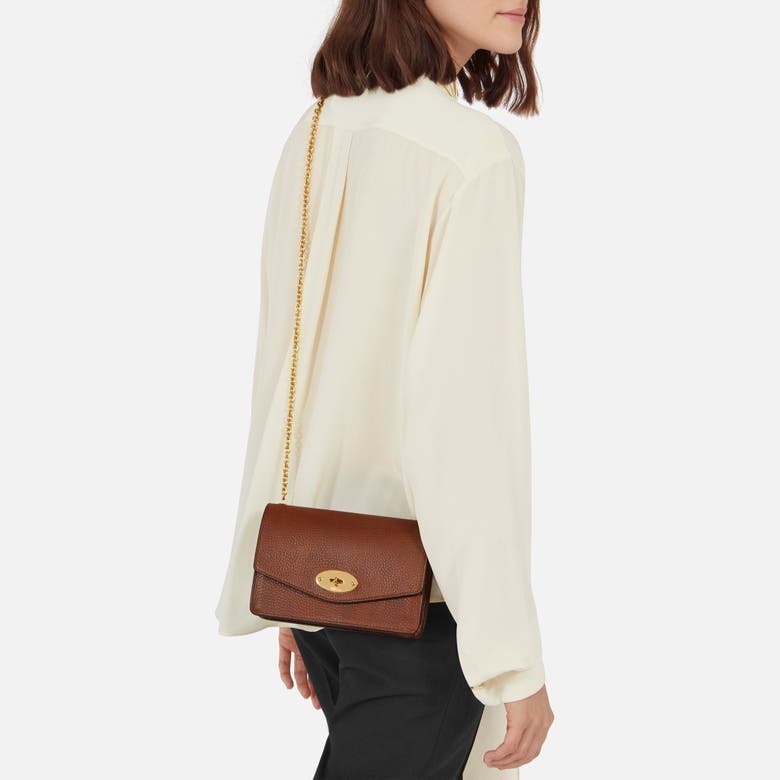 Shop Mulberry Small Darley Leather Clutch In Oak