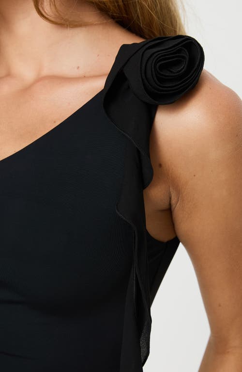 Shop Princess Polly Carmonie One-shoulder Top In Black