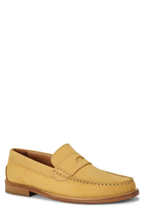 Shop Kurt Geiger London Luis Penny Loafer In Dark Yellow