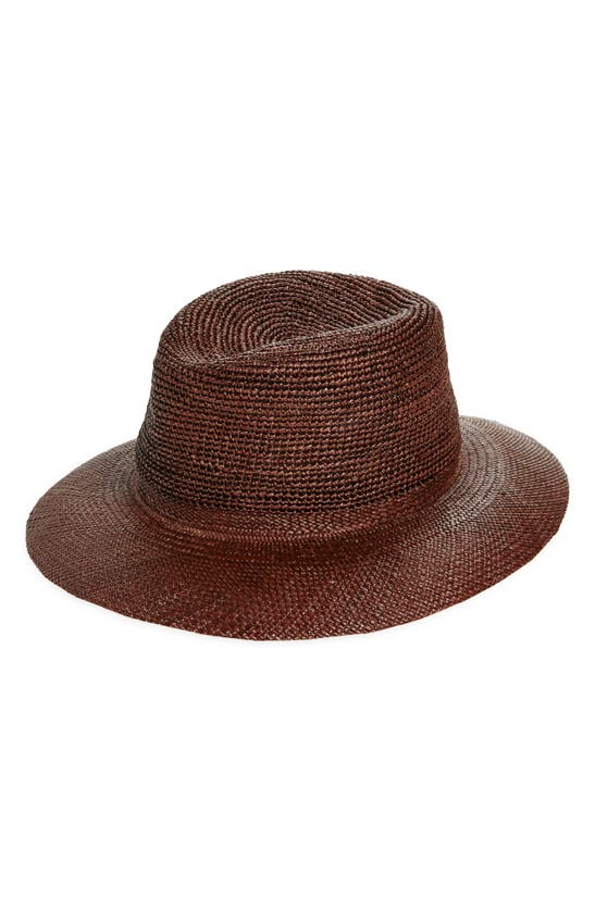 Albertus Swanepoel Open Weave Straw Panama Hat In Black