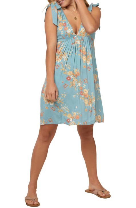 Blue floral dress nordstrom best sale