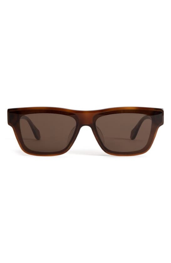 Mohala Eyewear Keahi Special Fit Low 65mm Oversize Square Sunglasses In Brown