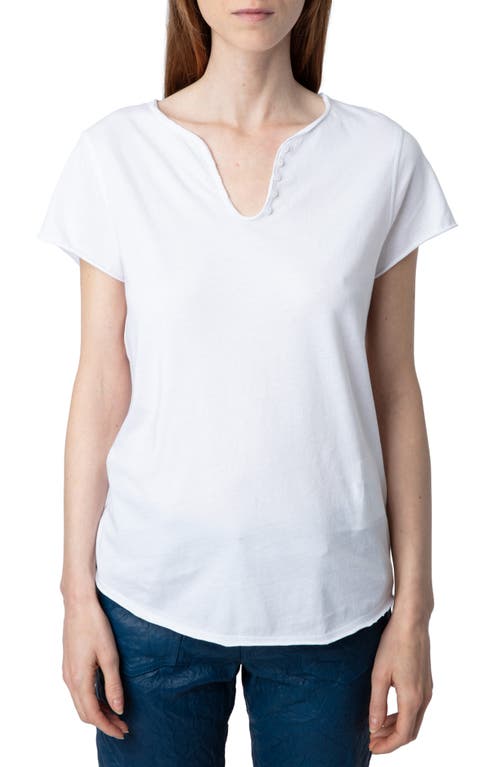 Shop Zadig & Voltaire Tunisien Mon Amour Cotton Graphic T-shirt In Blanc