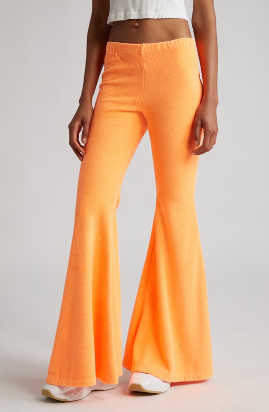 Erl Medium Rise Bootcut Pants With Flared Leg In Orange
