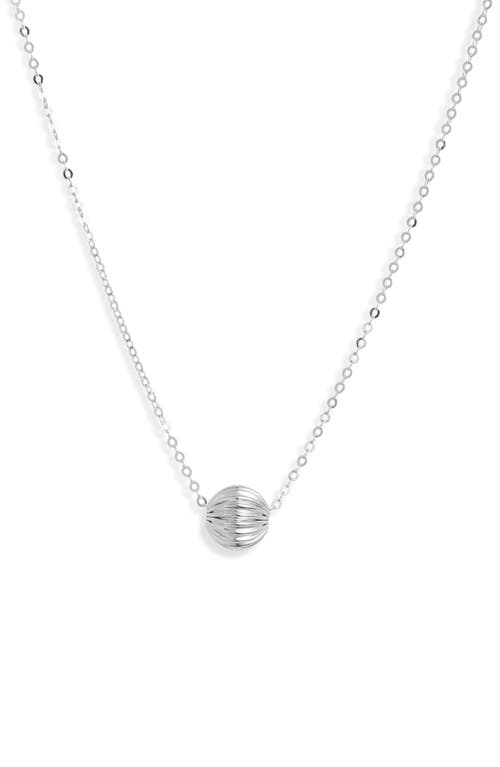 Bony Levy 14K Gold Bead Necklace in 14K White Gold at Nordstrom, Size 18