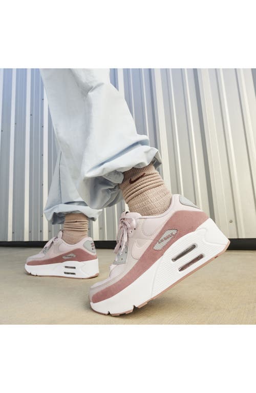 Shop Nike Air Max 90 Lv8 Platform Sneaker In Iron/platinum/violet