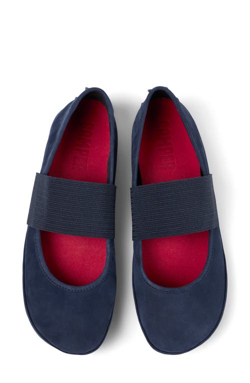 Camper Right Nina Leather Ballerina Flat In Navy