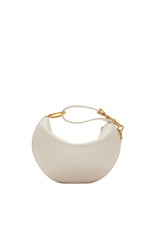 Burberry Knight Calf Leather Shoulder Bag In White