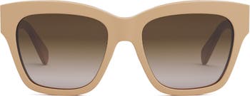 CELINE Triomphe 55mm Gradient Square Sunglasses