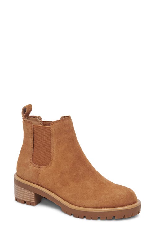 Mayes Waterproof Chelsea Boot in Cognac Suede