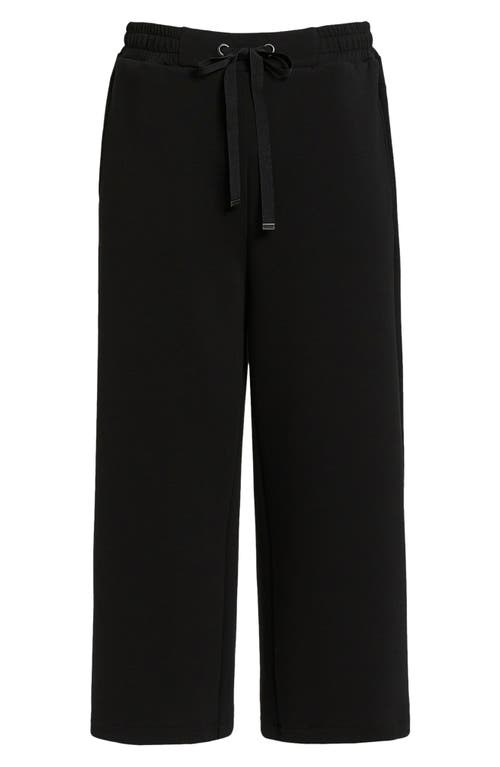 Shop Marina Rinaldi Cosetta Drawstring Jersey Ankle Pants In Black