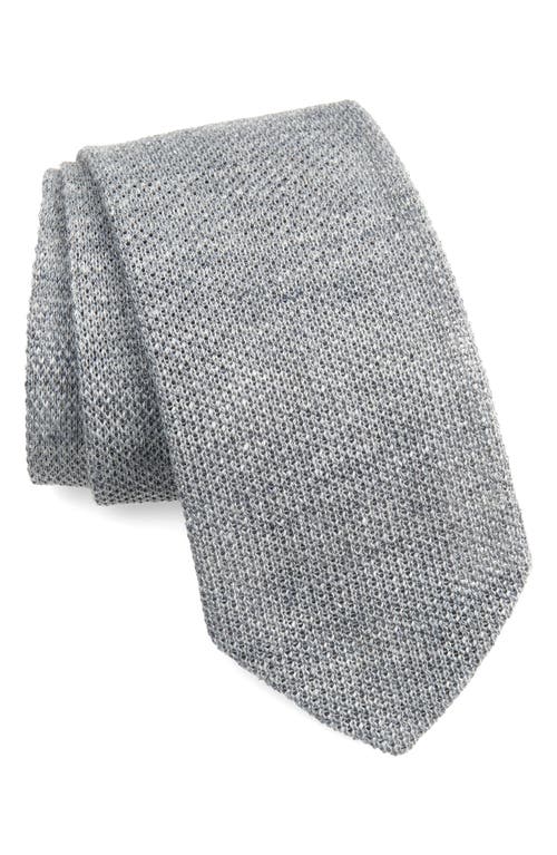 Linen Knit Tie in Slate Grey