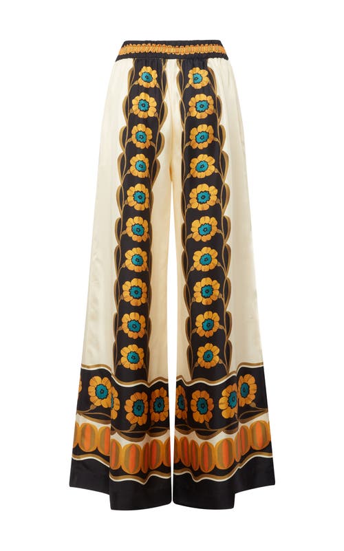 La Doublej La Double J Woman Pants Ivory Size M Silk In Daisychain Placée Orange