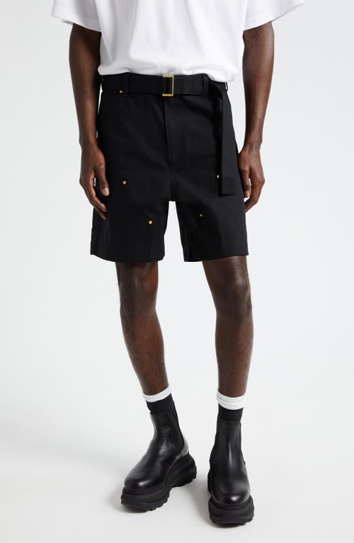 Sacai Carhartt WIP Belted Cotton Canvas Shorts at Nordstrom,