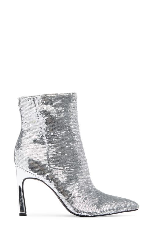Nine West Balize Pointed Toe Bootie In Silver/silver