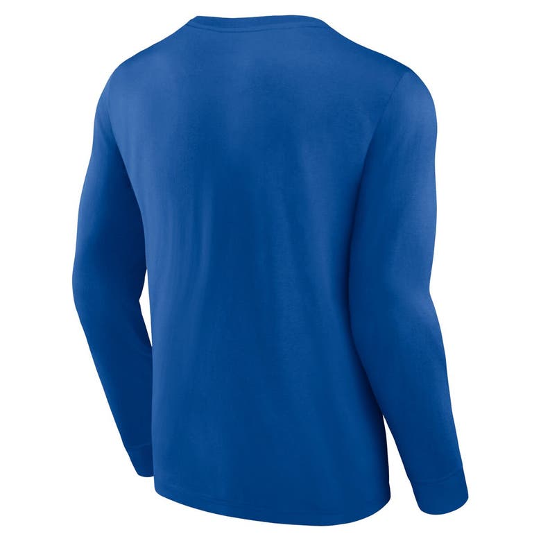 Shop Fanatics Branded Blue New York Rangers Strike The Goal Long Sleeve T-shirt