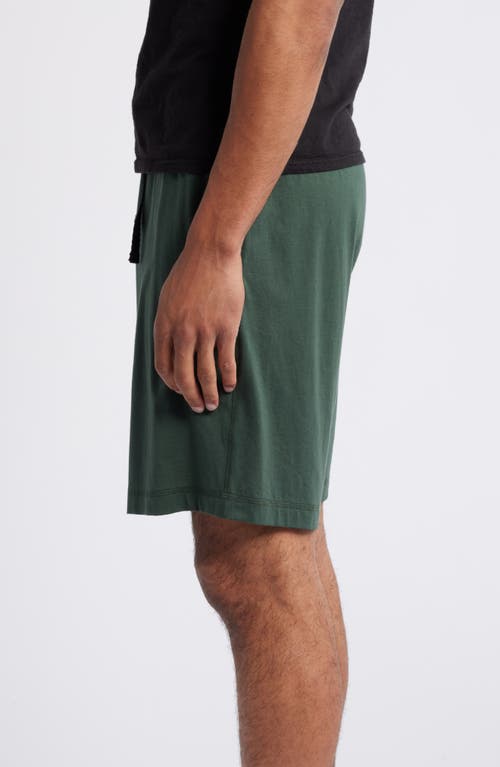 Shop Daniel Buchler Peruvian Pima Cotton Lounge Shorts In Deep Forest