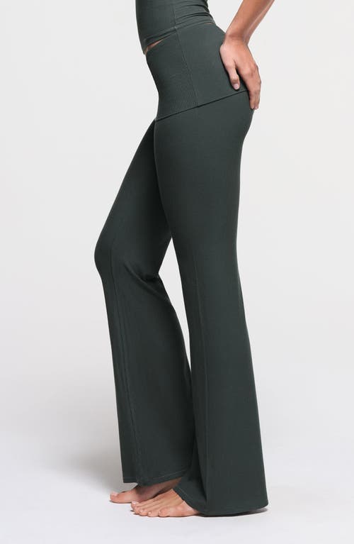 Shop Skims Soft Lounge Foldover Pants In Deep Sea