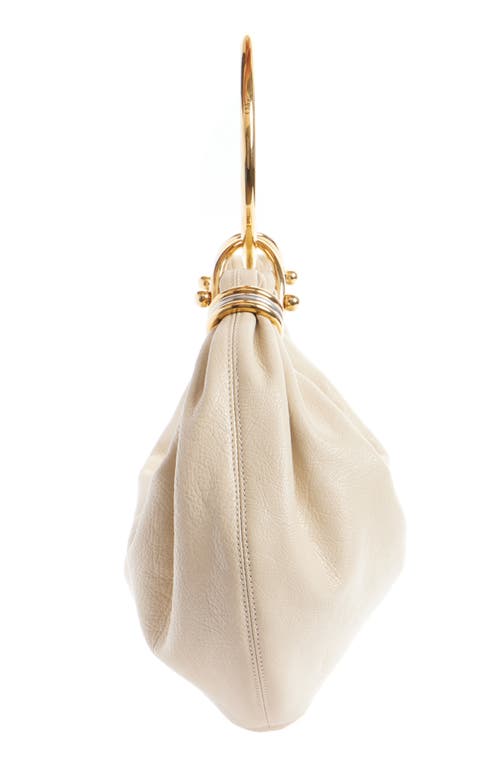 Shop Chloé Small Bracelet Hobo Bag In Beige