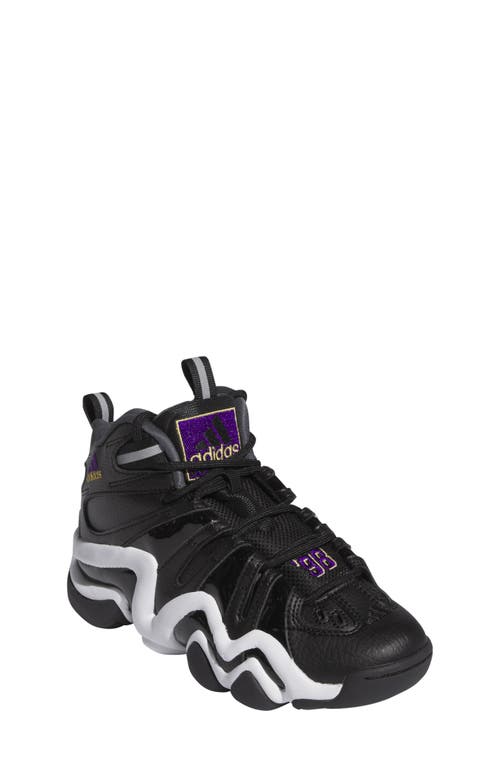 adidas Crazy 8 Lifestyle Basketball Shoe Black/Regal Purple/White at Nordstrom, M
