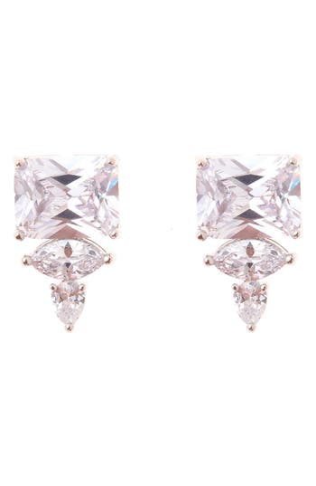 ZAXIE BY STEFANIE TAYLOR ZAXIE BY STEFANIE TAYLOR MIXED CUBIC ZIRCONIA STUD EARRINGS 