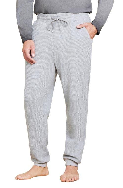 Barefoot Dreams Malibu Collection® Waffle Joggers In Heather Gray