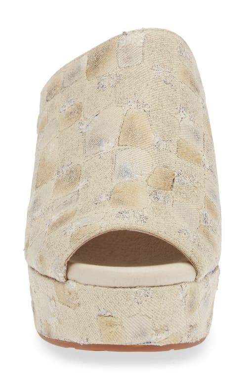 Shop Chocolat Blu Gordie Platform Slide Sandal In Cream Wash