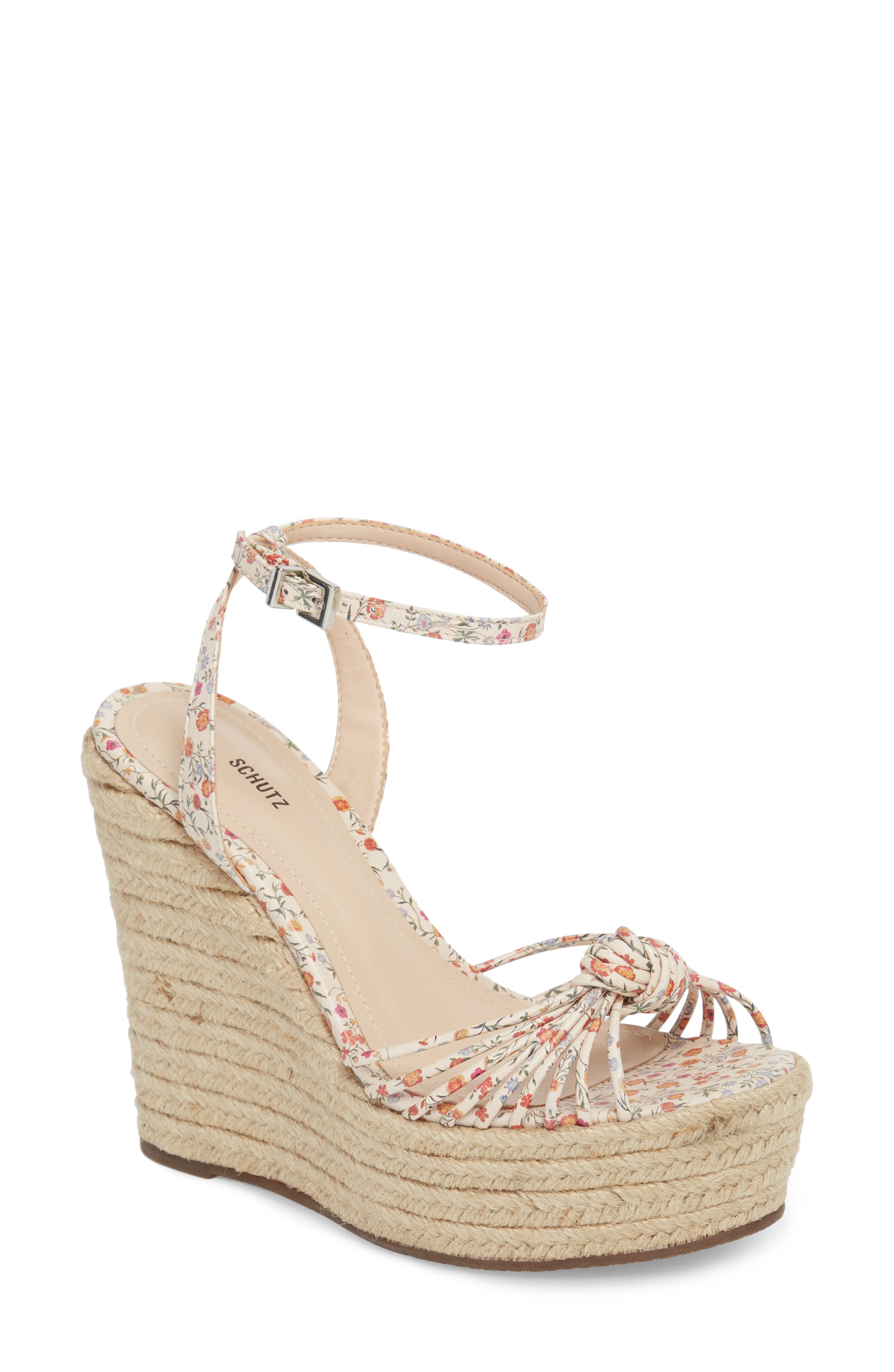 Schutz Gianne Platform Wedge Sandal, Ivory