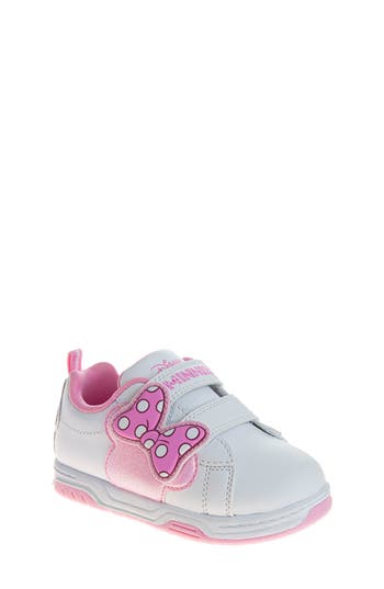 Josmo Kids' Minnie Mouse Sneakers In White/pink