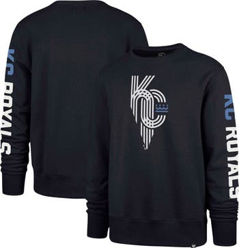 Men's '47 Cream Kansas City Royals Connect Crescent Franklin Raglan Three-Quarter Sleeve T-Shirt Size: Small