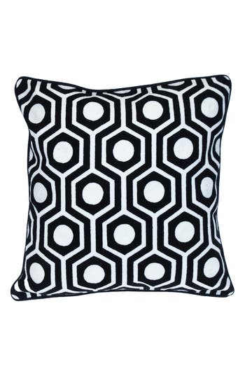 Parkland Collection Ursae Embroidered Throw Pillow In Black
