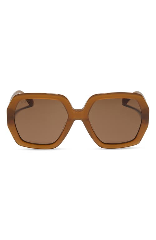 Nola 51mm Polarized Square Sunglasses in Brown