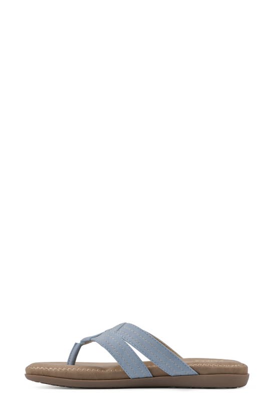 Cliffs By White Mountain Fateful Flip Flop In Light Blue/ Nubuck
