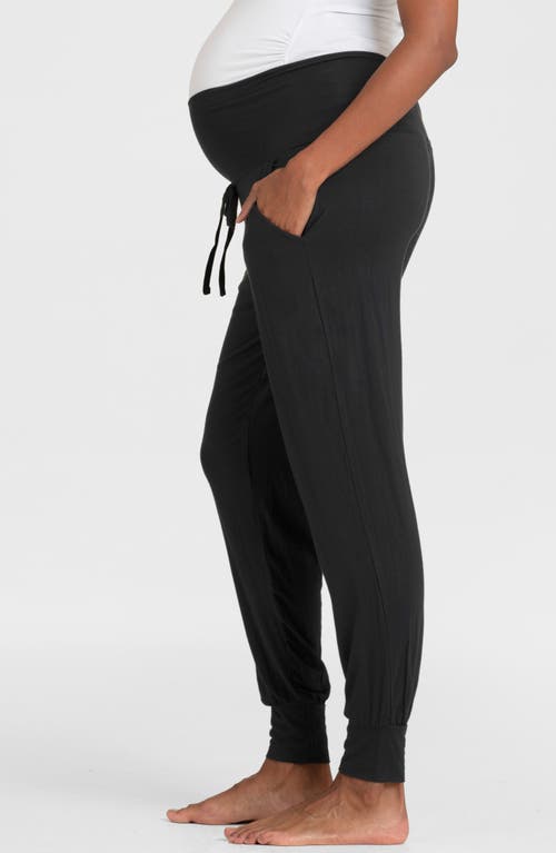 Shop Seraphine Maternity Joggers In Grey/black